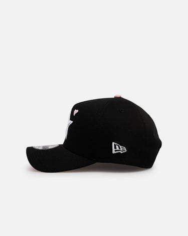 New Era Houston Astros 'Pink Satin Hearts 2.0' 9FORTY A-Frame Snapback Black/Pink
