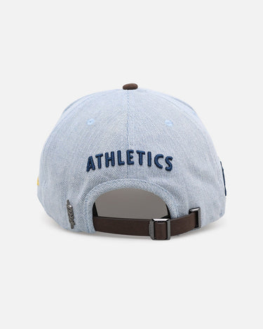 Pro Standard Oakland Athletics 'Denim Suede' Pro Pinch Strapback Denim