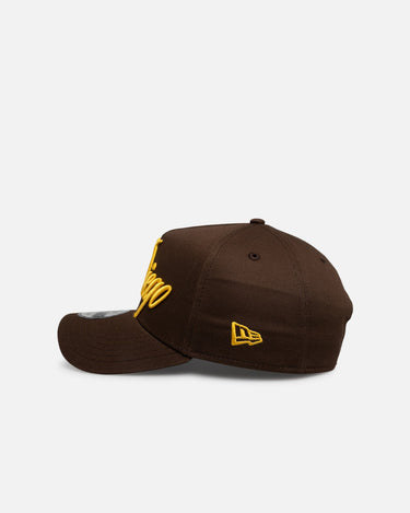 New Era San Diego Padres "Calligraphic" 9Forty A-Frame Snapback Dark Brown